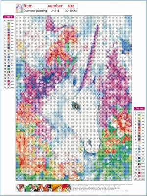 Full Diamond Painting kit - Beautiful color unicorn