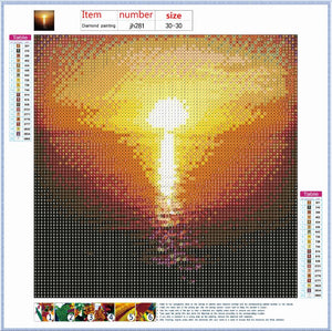 Full Diamond Painting kit - Sea sunrise