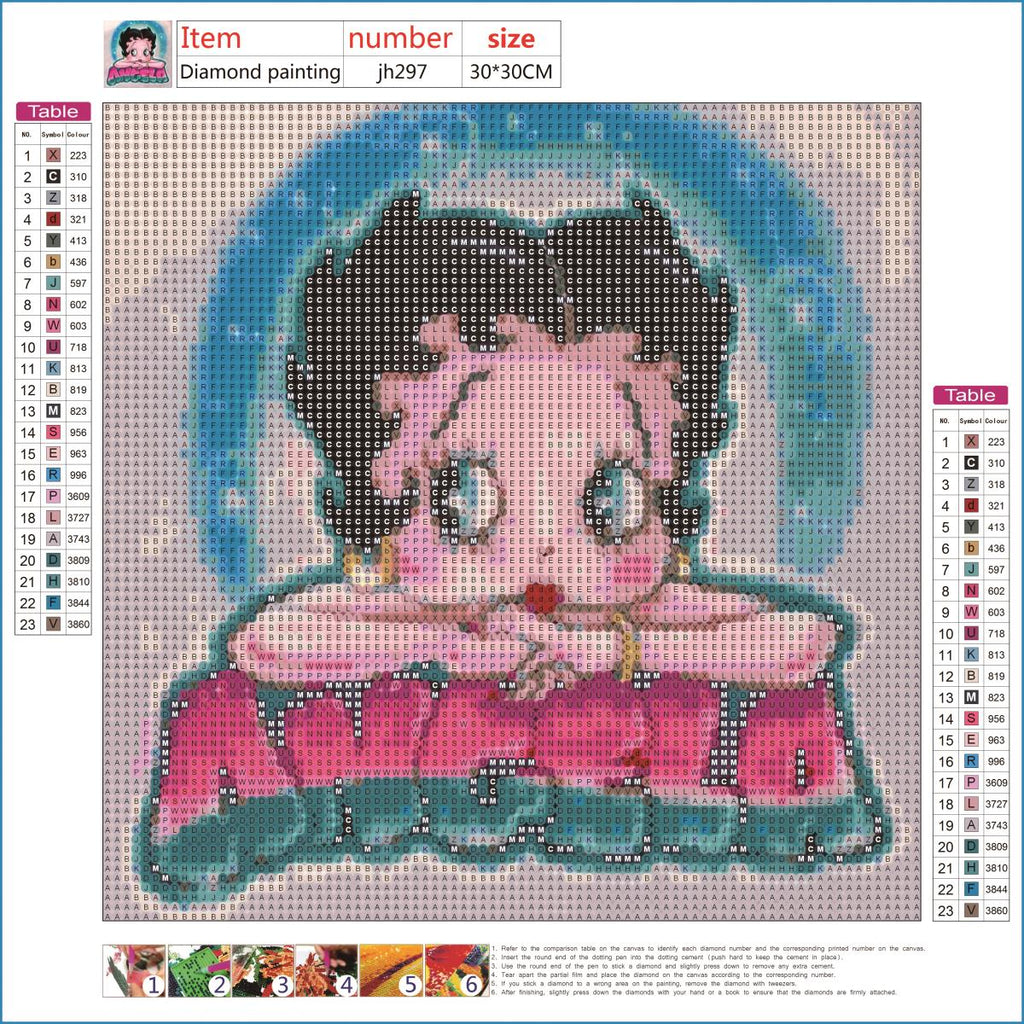 Full Diamond Painting kit - Betty Boop