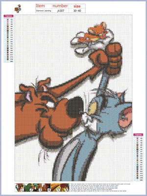 Full Diamond Painting kit - Scooby-Doo and Tom Jerry