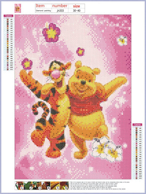 Full Diamond Painting kit - Pooh Bear and Tigger