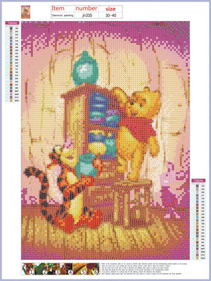Full Diamond Painting kit - Pooh Bear and Tigger