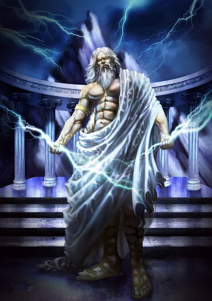 Full Diamond Painting kit - Zeus god of lightning