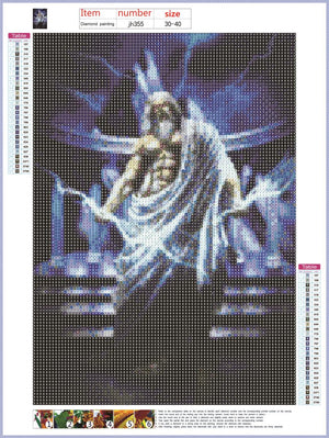 Full Diamond Painting kit - Zeus god of lightning