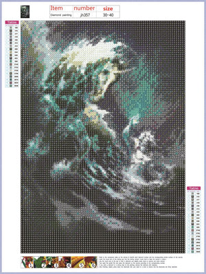 Full Diamond Painting kit - Poseidon horse