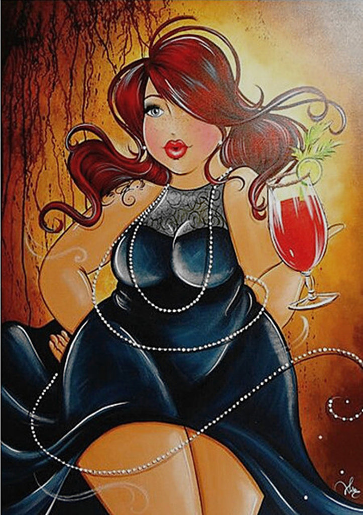 Full Diamond Painting kit - Sexy Fat Lady