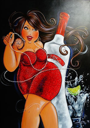 Full Diamond Painting kit - Sexy Fat Lady