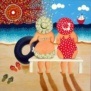Full Diamond Painting kit - Fat Women in bikinis
