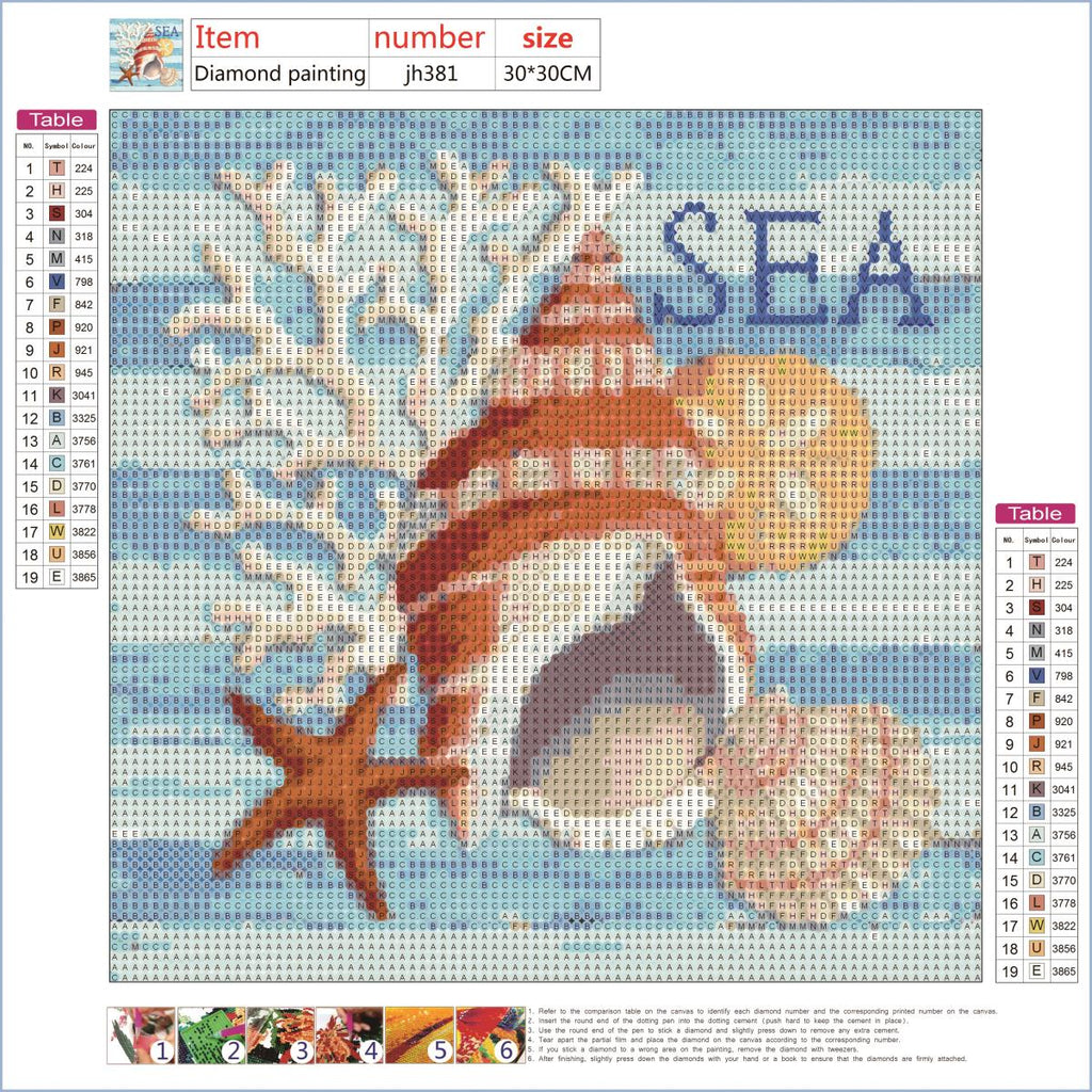 Full Diamond Painting kit - Sea snail