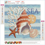 Full Diamond Painting kit - Sea snail