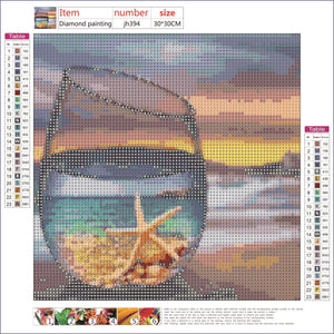 Full Diamond Painting kit - beautiful starfish view