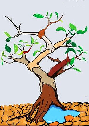 Full Diamond Painting kit - Tree of unity