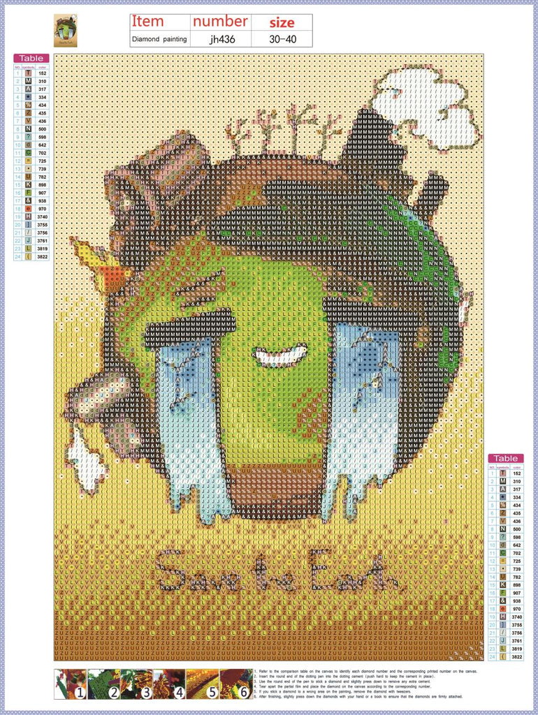 Full Diamond Painting kit - Save the earth