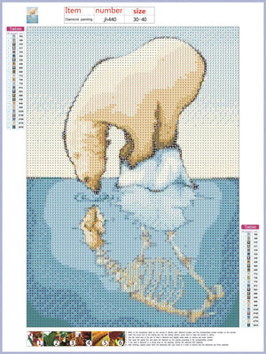 Full Diamond Painting kit - Protect polar bears