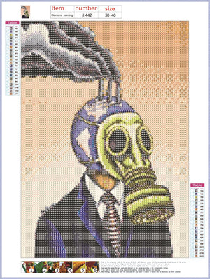 Full Diamond Painting kit - Protect the Earth from Air Pollution