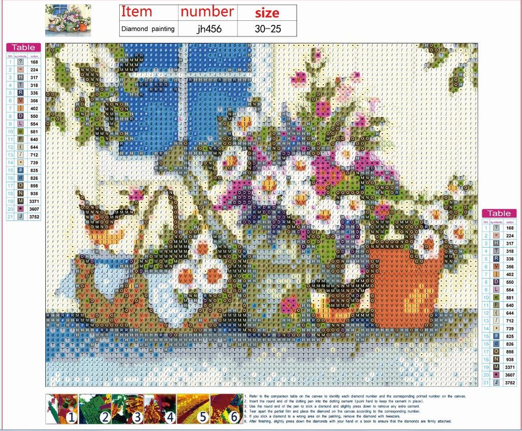 Full Diamond Painting kit - Flowerpot