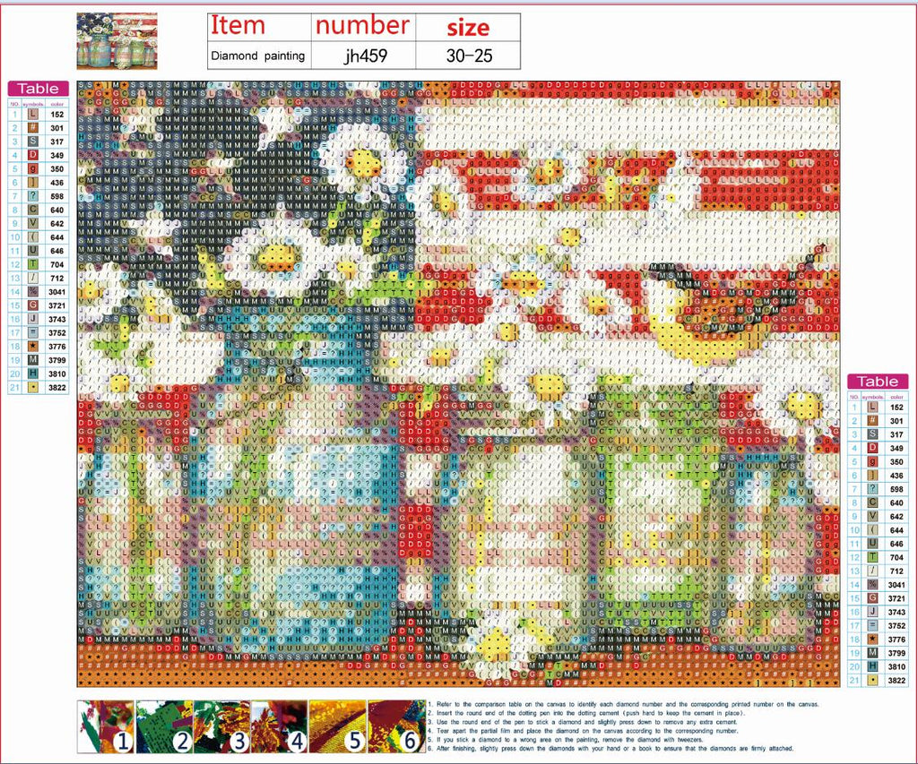 Full Diamond Painting kit - Daisy