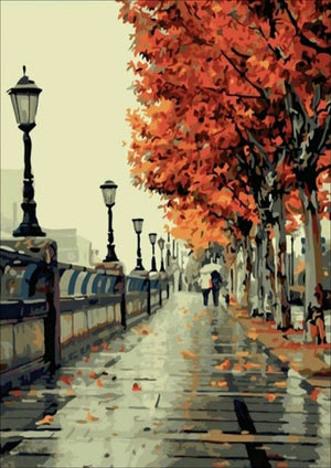 Full Diamond Painting kit - Walk in the rain
