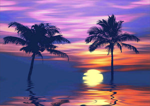 Full Diamond Painting kit - Coconut tree at sea