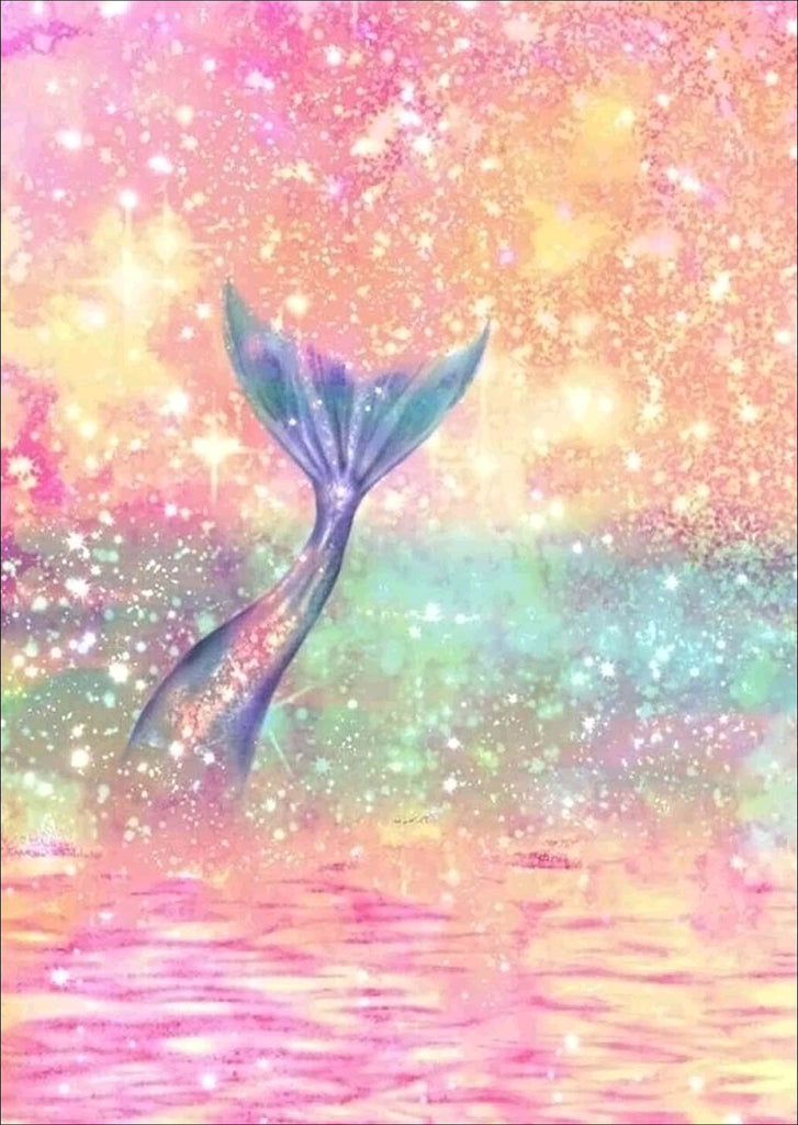 Full Diamond Painting kit - Shiny Pink Mermaid