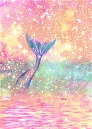 Full Diamond Painting kit - Shiny Pink Mermaid