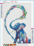 Full Diamond Painting kit - Shiny elephant