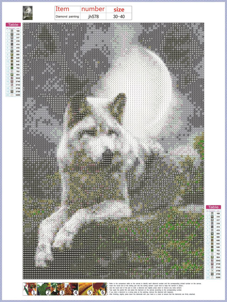 Full Diamond Painting kit - Lone wolf