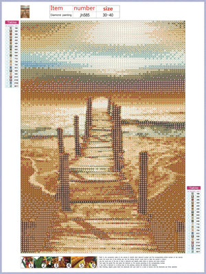 Full Diamond Painting kit - Sea plank road