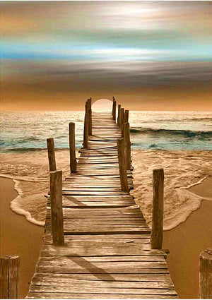 Full Diamond Painting kit - Sea plank road