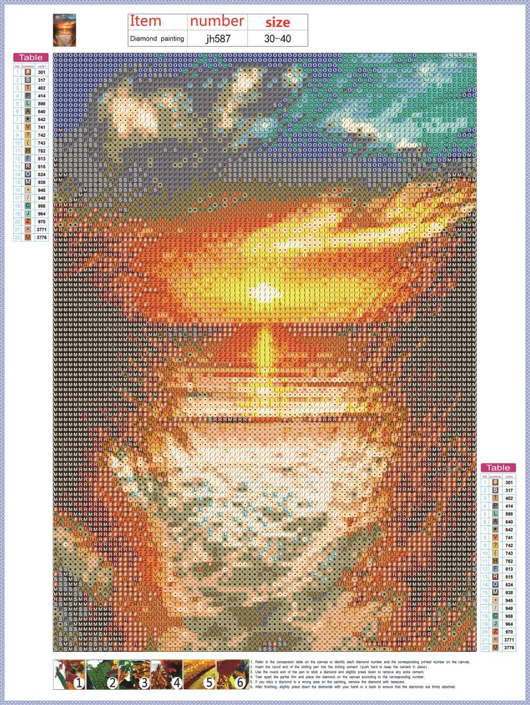 Full Diamond Painting kit - Sunset by the sea