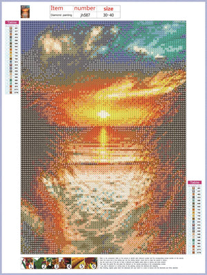 Full Diamond Painting kit - Sunset by the sea