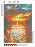 Full Diamond Painting kit - Sunset by the sea