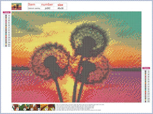 Full Diamond Painting kit - Romantic dandelion