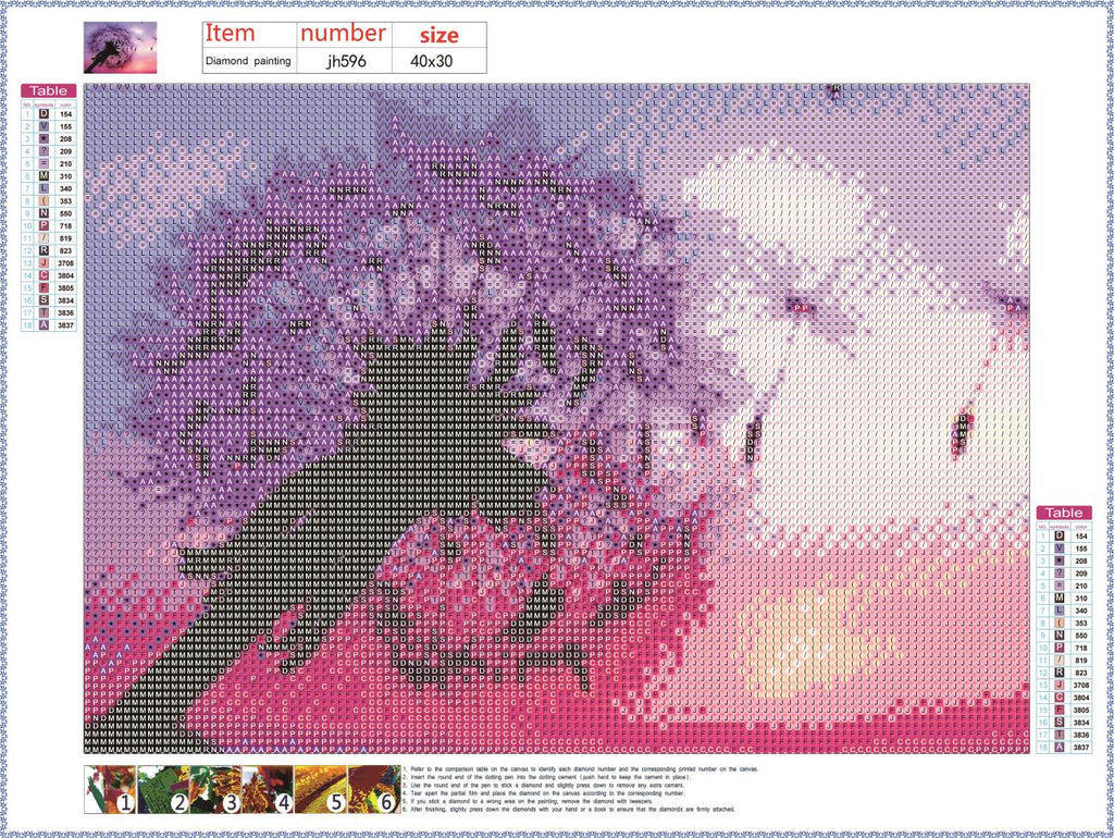 Full Diamond Painting kit - Romantic dandelion