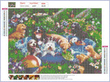 Full Diamond Painting kit - Cute group of dogs