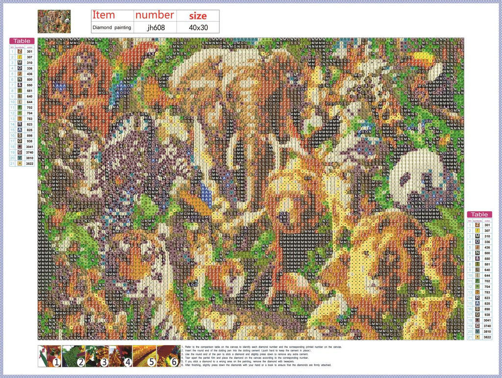Full Diamond Painting kit - Animal world