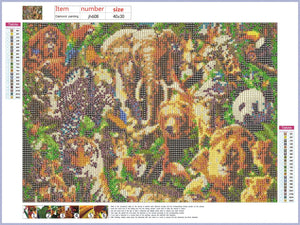 Full Diamond Painting kit - Animal world
