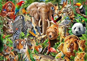 Full Diamond Painting kit - Animal world