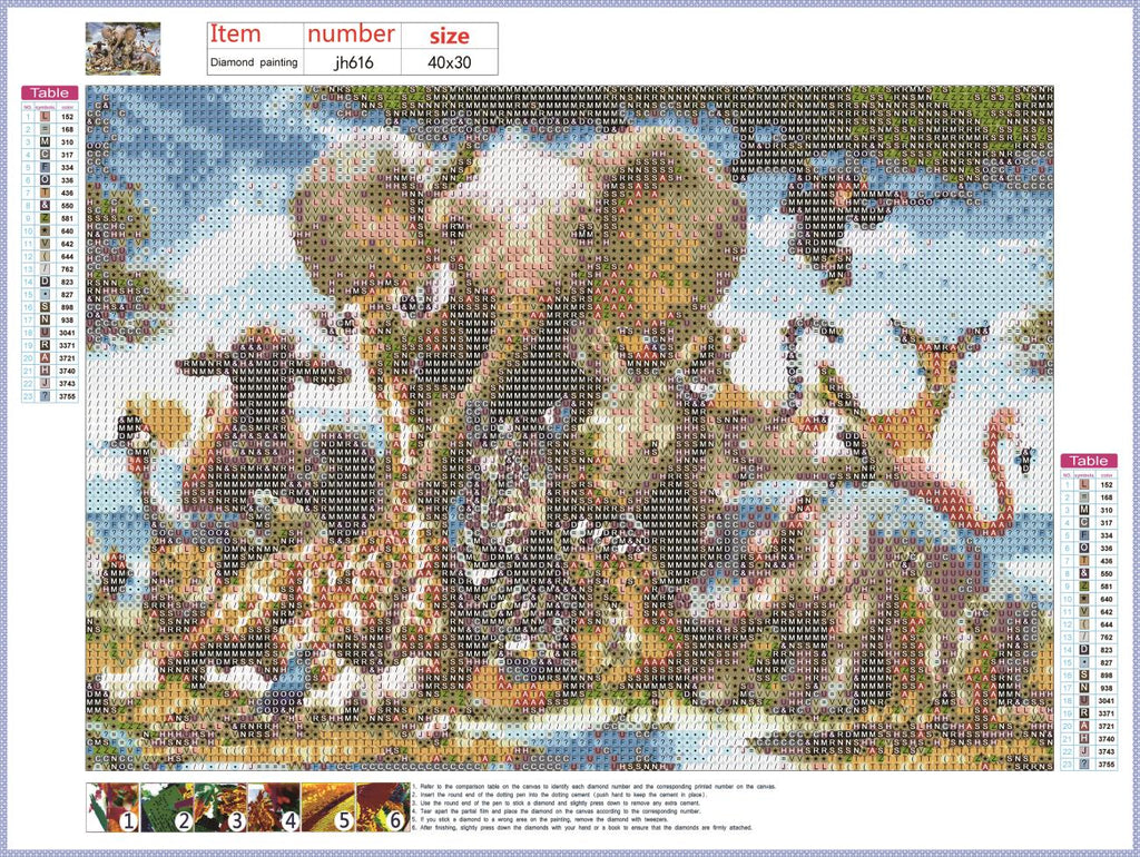 Full Diamond Painting kit - Animal world