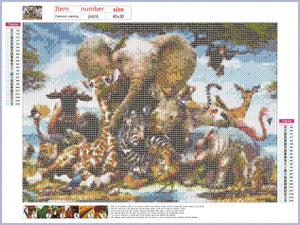 Full Diamond Painting kit - Animal world