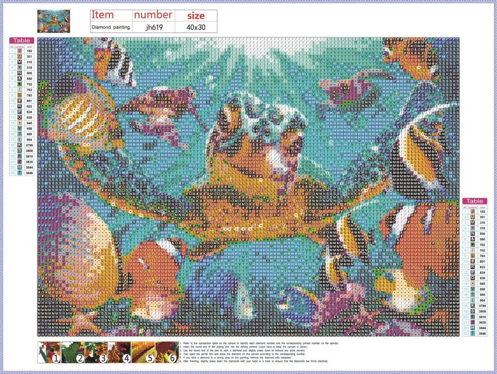 Full Diamond Painting kit - Underwater world sea turtle