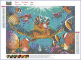 Full Diamond Painting kit - Underwater world sea turtle