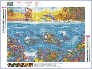 Full Diamond Painting kit - Underwater world sea turtle