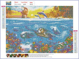 Full Diamond Painting kit - Underwater world sea turtle