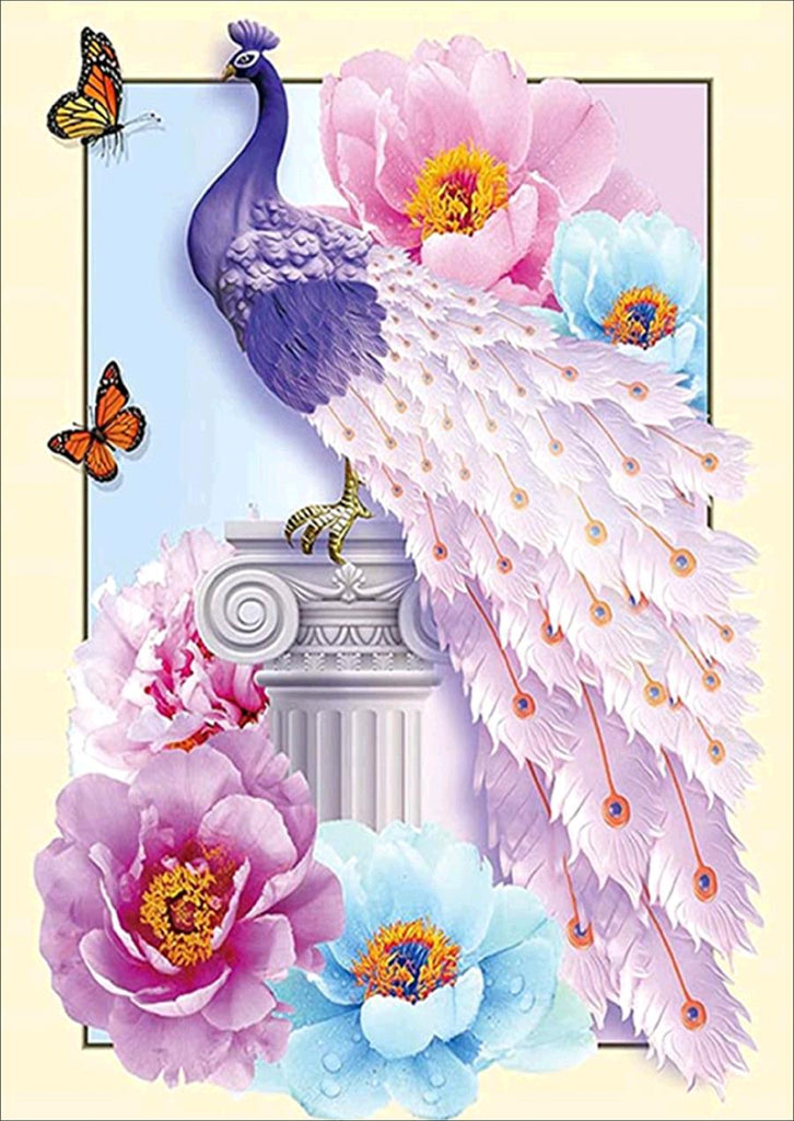Full Diamond Painting kit - Beautiful peacock