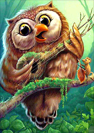 Full Diamond Painting kit - Cute owl