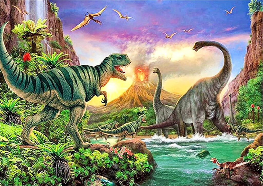 Full Diamond Painting kit - Dinosaur world
