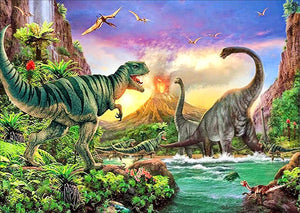 Full Diamond Painting kit - Dinosaur world