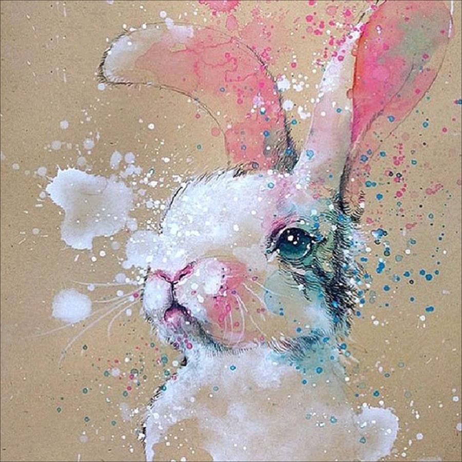 Full Diamond Painting kit - Cute rabbit
