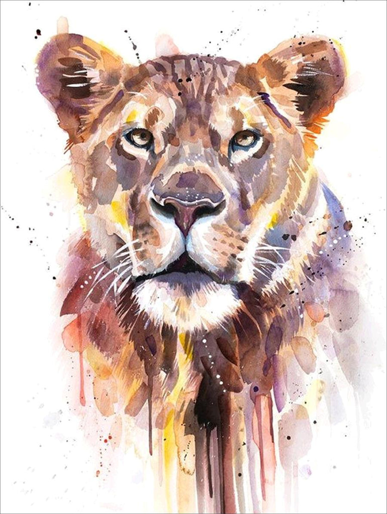 Full Diamond Painting kit - Ink leopard